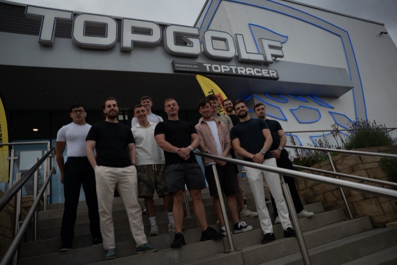 The group outside Topgolf